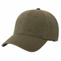 Cappellino da baseball taglia unica in tessuto twill verde oliva - visiera curva regolabile