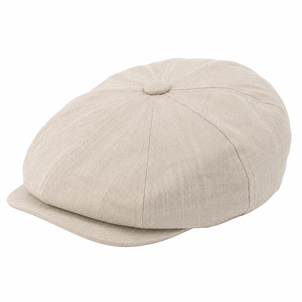 Cappello coppola uomo taglia unica in tessuto beige - stile classico con visiera