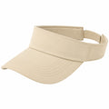 Visiera parasole unisex beige regolabile in tessuto con tesa curva