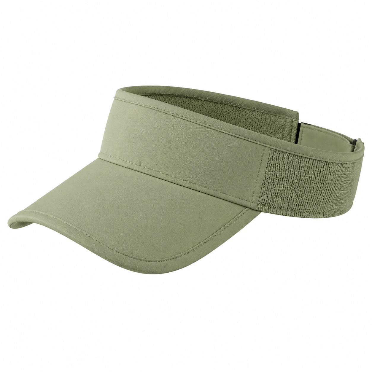 Visiera sportiva taglia unica verde salvia in tessuto con fascia elastica
